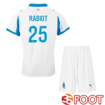 Maillot De Foot Marseille OM (RABIOT 25) Enfant Domicile Blanc 2025/2026