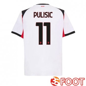 Maillot De Foot AC Milan (Pulisic 11) Exterieur Blanc 2025/2026