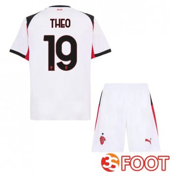 Maillot De Foot AC Milan (THEO 19) Enfant Exterieur Blanc 2025/2026