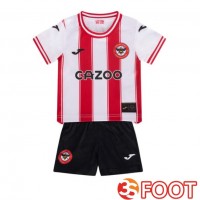 Maillot De Foot Brentford FC Enfant Domicile Rouge Blanc 2025/2026