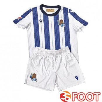 Maillot De Foot Real Sociedad Enfant Domicile Bleu Blanc 2025/2026