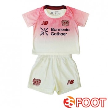 Maillot De Foot Bayer 04 Leverkusen Enfant Exterieur Blanc Rose 2025/2026