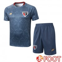 Ensemble Training T-Shirts Sao Paulo FC + Shorts Bleu Royal 2025/2026