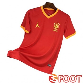Maillot Equipe Foot Bresil Jordan Special Edition Rouge 2025 2026