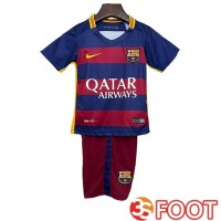 Maillot De Foot FC Barcelone Retro Enfant Domicile 2015 2016
