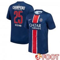 1 Étoiles Maillot De Foot Paris PSG UCL Champions 25 Domicile Édition Spéciale Bleu Royal 2024/2025