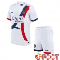 Maillot De Foot Paris PSG Enfant Exterieur Blanc 2025/2026 Maillot De Foot Paris PSG Enfant Exterieur Blanc 2025/2026