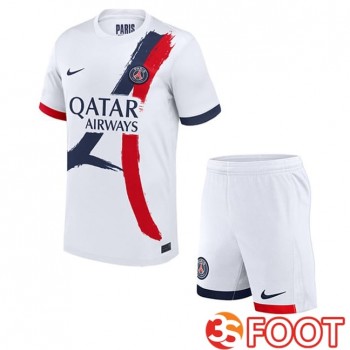 Maillot De Foot Paris PSG Enfant Exterieur Blanc 2025/2026