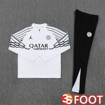 Ensemble Survetement De Foot Jordan Paris PSG Blanc 2025/2026