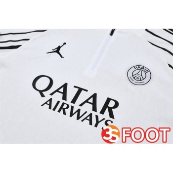 Ensemble Survetement De Foot Jordan Paris PSG Blanc 2025/2026