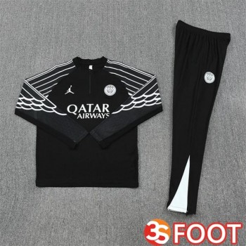 Ensemble Survetement De Foot Jordan Paris PSG Noir 2025/2026
