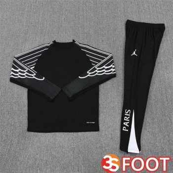 Ensemble Survetement De Foot Jordan Paris PSG Noir 2025/2026