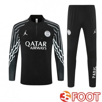 Ensemble Survetement De Foot Jordan Paris PSG Noir 2025/2026