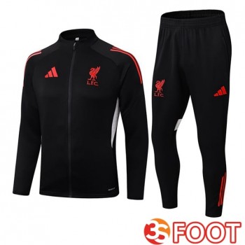 Ensemble Survetement De Foot - Veste FC Liverpool Noir 2025/2026