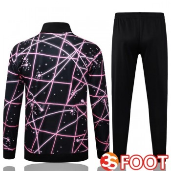 Ensemble Survetement De Foot - Veste Jordan Paris PSG Noir Rose 2025/2026