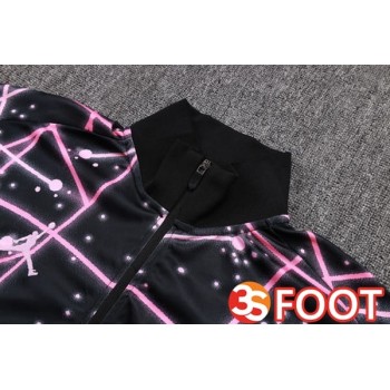 Ensemble Survetement De Foot - Veste Jordan Paris PSG Noir Rose 2025/2026