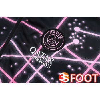 Ensemble Survetement De Foot - Veste Jordan Paris PSG Noir Rose 2025/2026