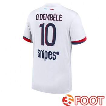 Maillot De Foot Paris PSG (O. Dembélé 10) Exterieur Blanc 2025/2026