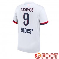 Maillot De Foot Paris PSG (G. Ramos 9) Exterieur Blanc 2025/2026