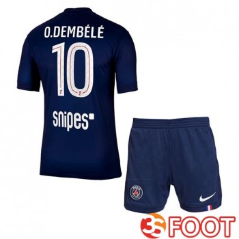 Maillot De Foot Paris PSG (O. Dembélé 10) Enfant Domicile Bleu Royal 2025/2026