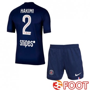 Maillot De Foot Paris PSG (Hakimi 2) Enfant Domicile Bleu Royal 2025/2026