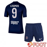 Maillot De Foot Paris PSG (G. Ramos 9) Enfant Domicile Bleu Royal 2025/2026