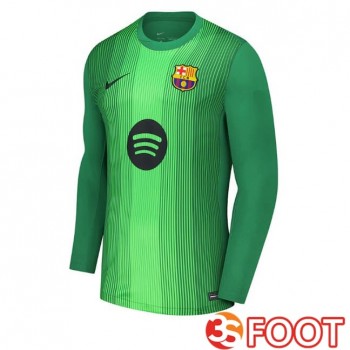 Maillot De Foot FC Barcelone Gardien De but Manche Longue Vert 2025/2026
