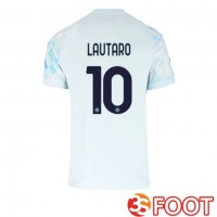 Maillot De Foot Inter Milan (LAUTARO 10) Exterieur Blanc Bleu 2025/2026