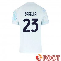 Maillot De Foot Inter Milan (BARELLA 23) Exterieur Blanc Bleu 2025/2026
