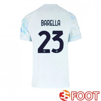 Maillot De Foot Inter Milan (BARELLA 23) Exterieur Blanc Bleu 2025/2026