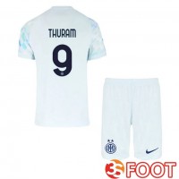 Maillot De Foot Inter Milan (THURAM 9) Enfant Exterieur Blanc Bleu 2025/2026 Maillot De Foot Inter Milan (THURAM 9) Enfant Exterieur Blanc Bleu 2025/2026