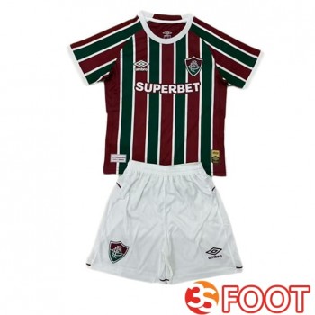 Maillot De Foot Fluminense Enfant Domicile Rouge Vert 2025/2026