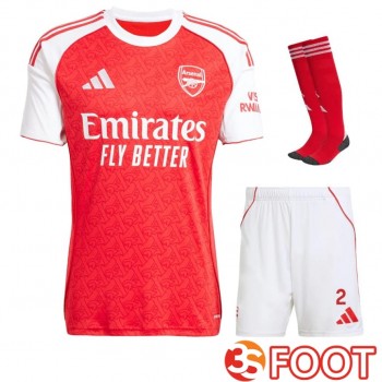 Ensemble Maillot Foot Arsenal Domicile (Shorts + Chaussettes) 2025 2026