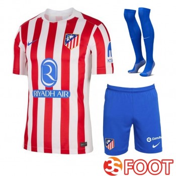 Ensemble Maillot Foot Atletico Madrid Domicile (Short + Chaussettes) 2025 2026