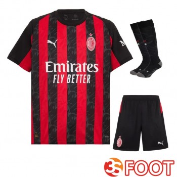 Ensemble Maillot Foot AC Milan Domicile (Shorts + Chaussettes) 2025 2026
