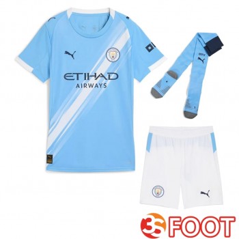 Ensemble Maillot Foot Manchester City Domicile (Shorts + Chaussettes) 2025 2026
