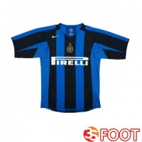 Maillot De Foot Inter Milan Retro Domicile Manche Longue Noir Bleu 2004-2005