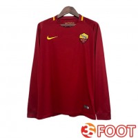 Maillot De Foot AS Roma Retro Domicile Manche Longue Rouge 2017-2018