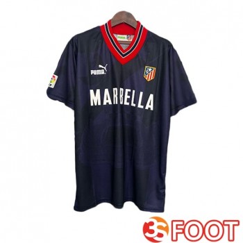 Maillot De Foot Atletico Madrid Retro Third Bleu Royal 1995-1996