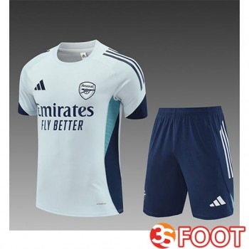 Ensemble Training T-Shirts Arsenal Enfant Gris/Bleu 2025/2026