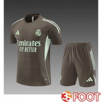Ensemble Training T-Shirts Real Madrid Enfant Brun/Vert 2025/2026
