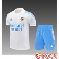 Ensemble Training T-Shirts Real Madrid Enfant Blanc/Bleu 2025/2026 -02