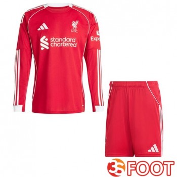 Maillot De Foot FC Liverpool Enfant Domicile Manche longue Rouge 2025/2026