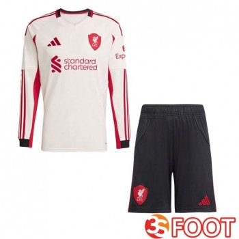 Maillot De Foot FC Liverpool Enfant Exterieur Manche longue Jaune 2025/2026