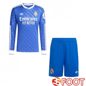 Maillot De Foot Real Madrid Enfant Third Manche longue Bleu 2025/2026
