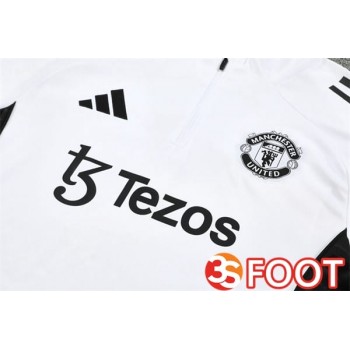 Ensemble Survetement De Foot Manchester United Blanc 2025/2026