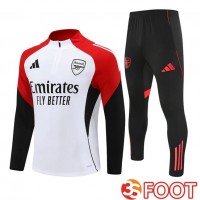 Ensemble Survetement De Foot Arsenal Blanc Noir Rouge 2025/2026