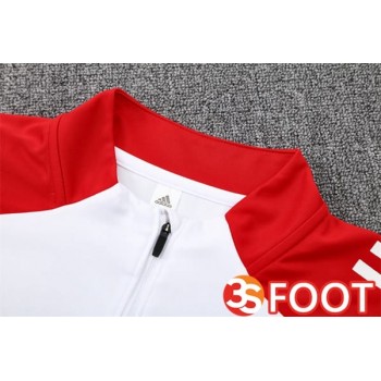 Ensemble Survetement De Foot Arsenal Blanc Noir Rouge 2025/2026