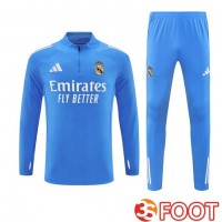 Ensemble Survetement De Foot Real Madrid Bleu 2025/2026