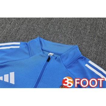 Ensemble Survetement De Foot Real Madrid Bleu 2025/2026